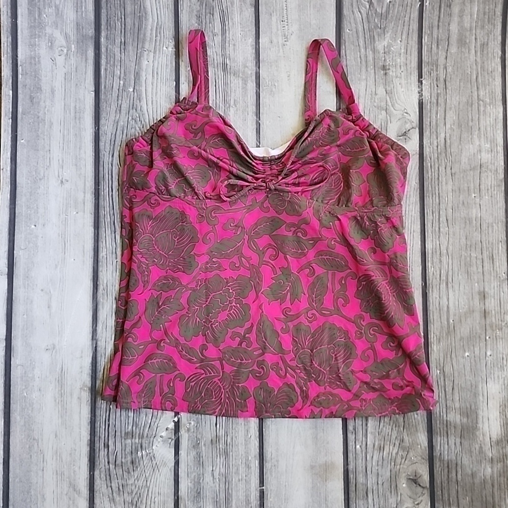Lands End Underwire Tankini Top Sz 10D - Picture 1 of 5